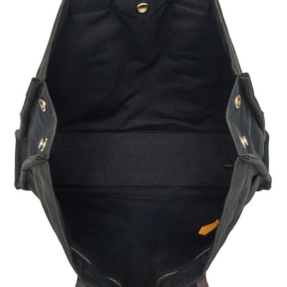 Hermes Fourre Tout MM Tote Black Gray Canvas — view 8
