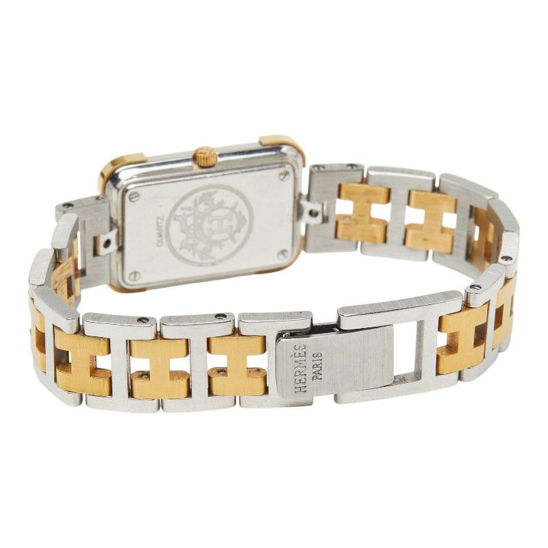 Hermes Croajour Watch White Silver Gold Stainless Steel Plated — view 5