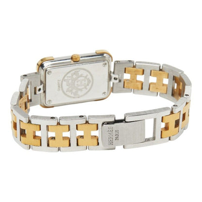 Hermes Croajour Watch White Silver Gold Stainless Steel Plated — view 5
