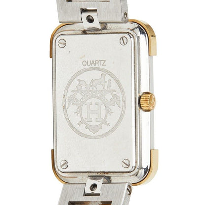 Hermes Croajour Watch White Silver Gold Stainless Steel Plated — view 7