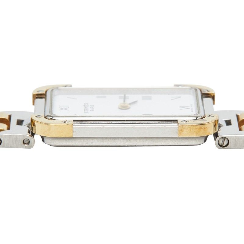 Hermes Croajour Watch White Silver Gold Stainless Steel Plated — view 4