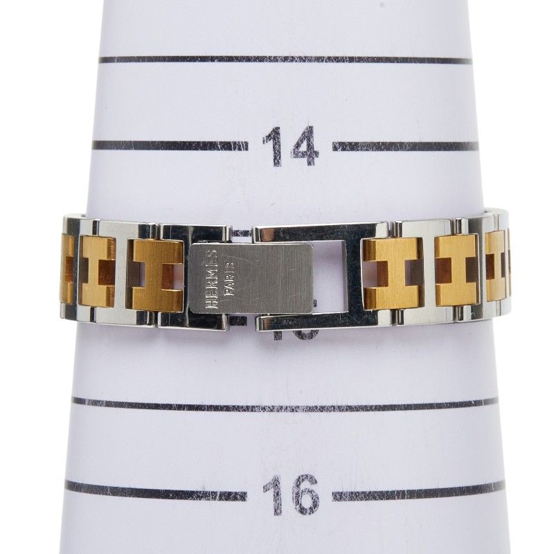 Hermes Croajour Watch White Silver Gold Stainless Steel Plated — view 8