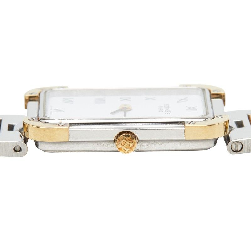 Hermes Croajour Watch White Silver Gold Stainless Steel Plated — view 3