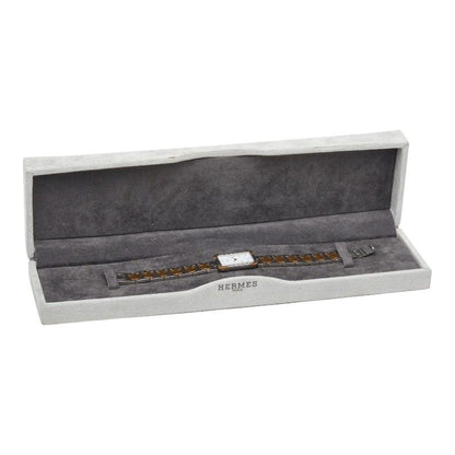 Hermes Croajour Watch White Silver Gold Stainless Steel Plated — view 9