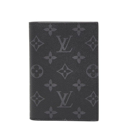 Louis Vuitton Monogram Eclipse Couverture Passport NM Case Black 1 Shoulder