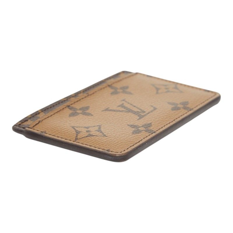Louis Vuitton Monogram Reverse Card Holder Sample Case Brown Leather — view 5