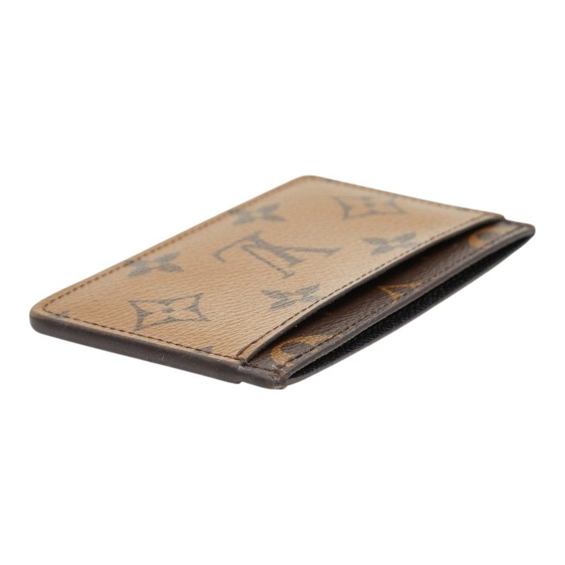 Louis Vuitton Monogram Reverse Card Holder Sample Case Brown Leather — view 7