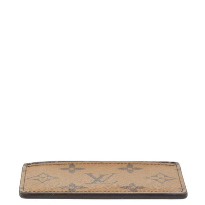 Louis Vuitton Monogram Reverse Card Holder Sample Case Brown Leather — view 3