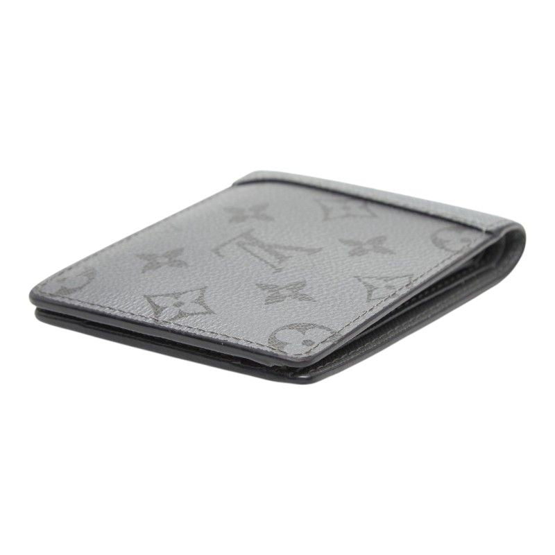 Louis Vuitton Taigarama Portefeuille Multiple Bifold Wallet Silver Leather — view 5