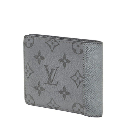 Louis Vuitton Taigarama Portefeuille Multiple Bifold Wallet Silver Leather — view 2