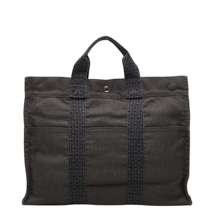 Hermes Her Line Tote MM Gray Canvas
