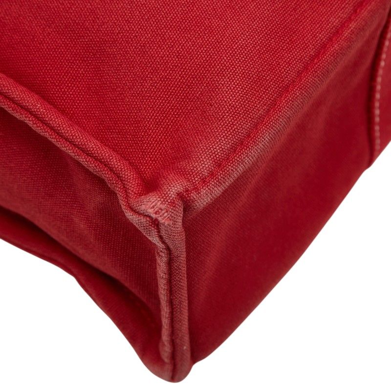 Hermes Fourre Tout MM Tote Red Canvas — view 5