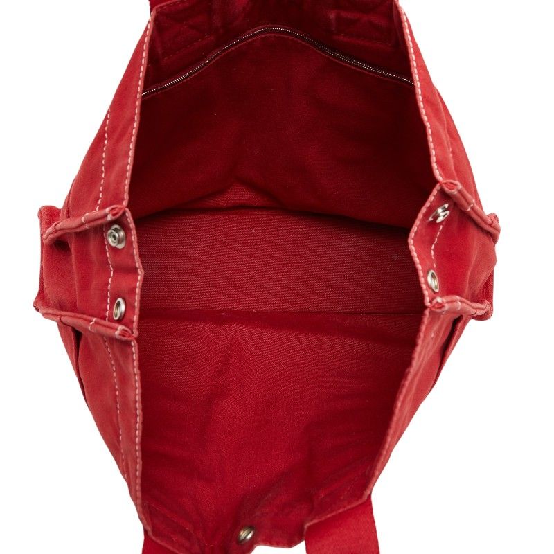 Hermes Fourre Tout MM Tote Red Canvas — view 9