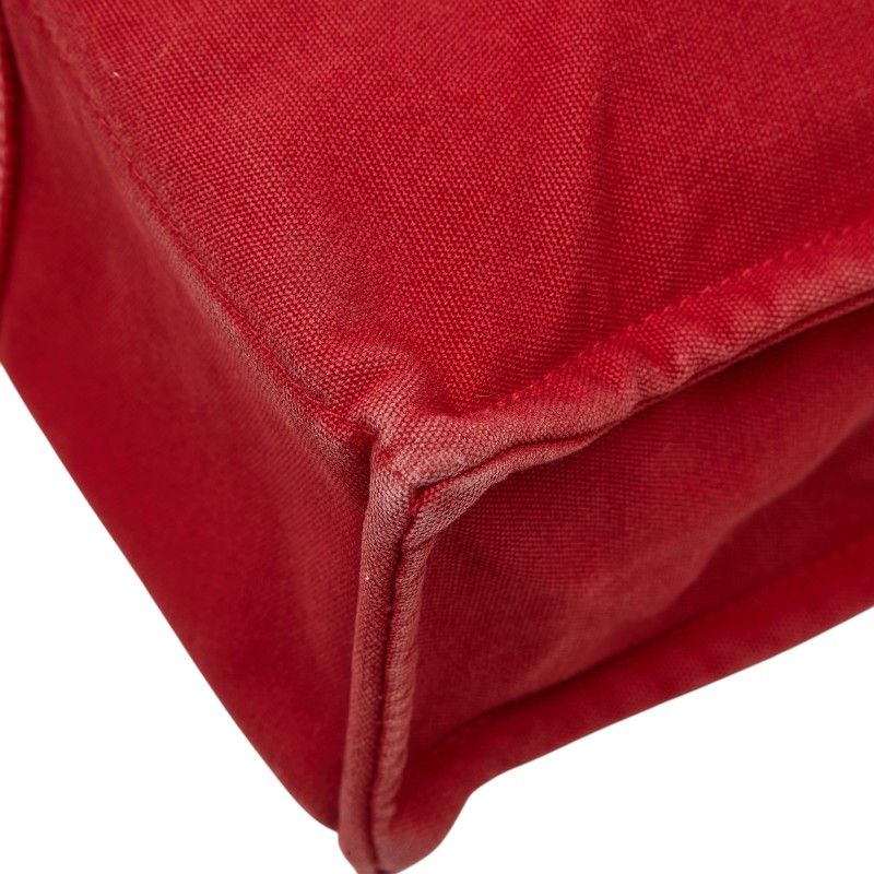 Hermes Fourre Tout MM Tote Red Canvas — view 6
