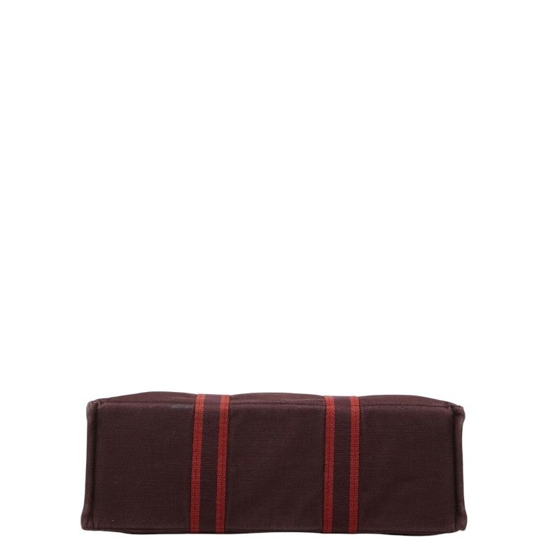 Hermes Fourre Tout Tote GM Wine Red Bordeaux Canvas — view 3