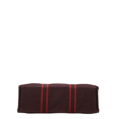 Hermes Fourre Tout Tote GM Wine Red Bordeaux Canvas — view 3
