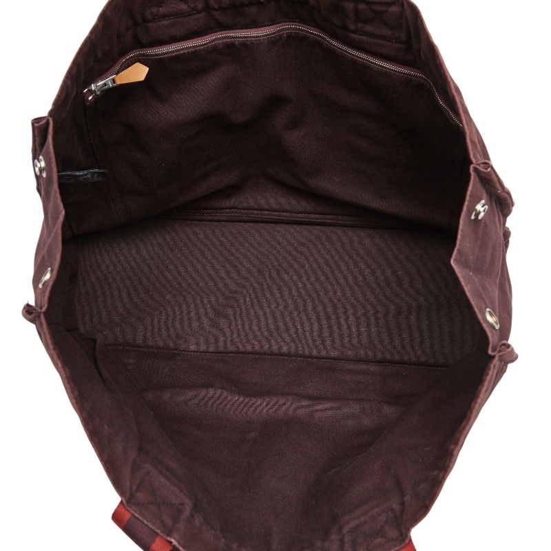 Hermes Fourre Tout Tote GM Wine Red Bordeaux Canvas — view 8