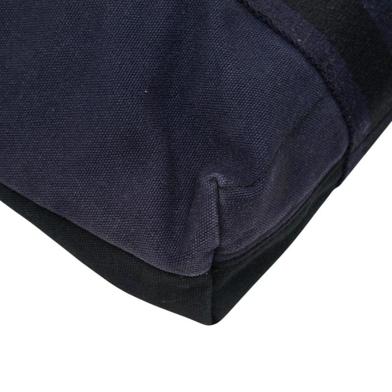 Hermes Fourre Tout Cabas Tote Black Navy Canvas — view 7