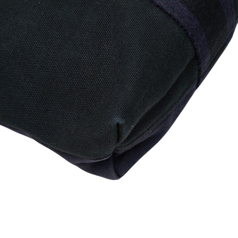 Hermes Fourre Tout Cabas Tote Black Navy Canvas — view 5