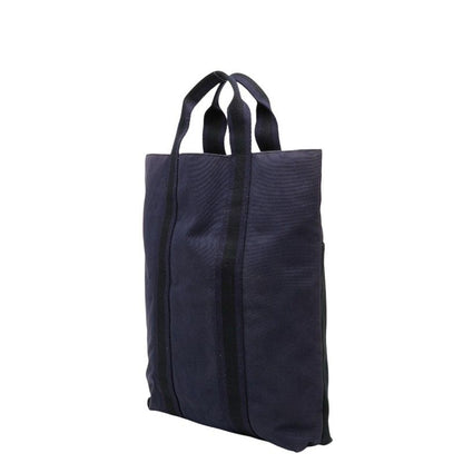 Hermes Fourre Tout Cabas Tote Black Navy Canvas — view 2