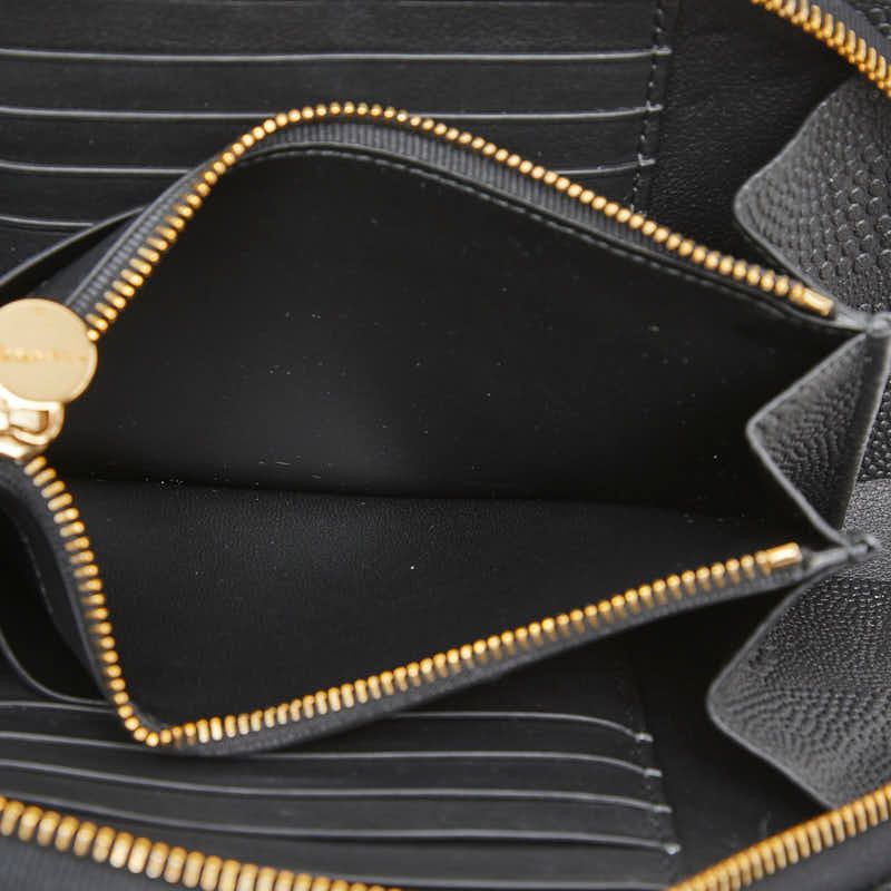 Tiffany & Co Embossed Half Moon Wallet Black Leather — view 7