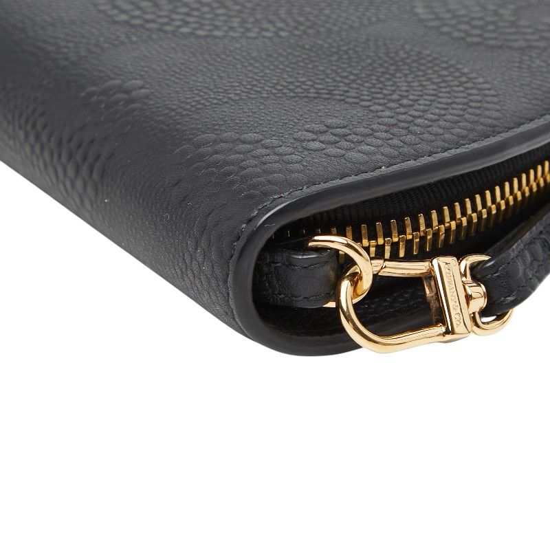 Tiffany & Co Embossed Half Moon Wallet Black Leather — view 4