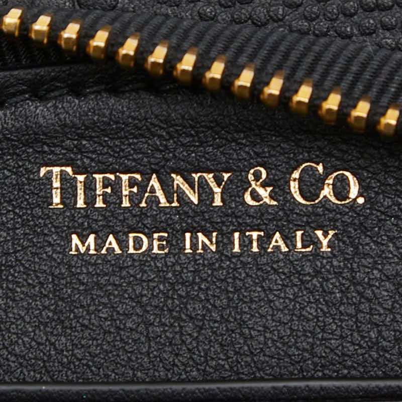 Tiffany & Co Embossed Half Moon Wallet Black Leather — view 8