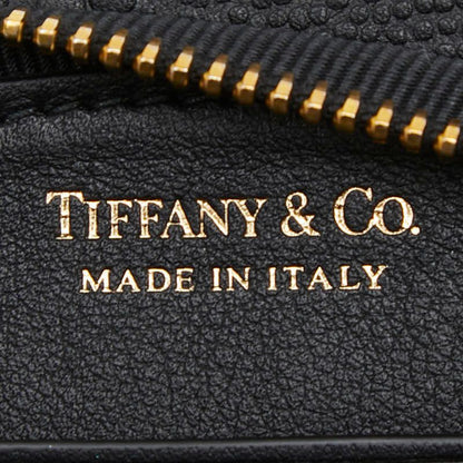 Tiffany & Co Embossed Half Moon Wallet Black Leather — view 8