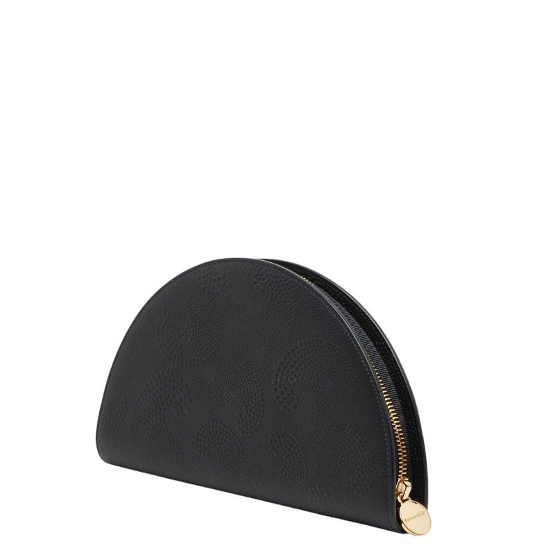 Tiffany & Co Embossed Half Moon Wallet Black Leather — view 2