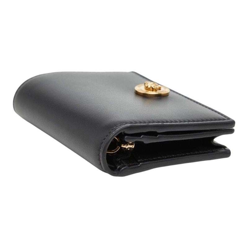 Versace Medusa Bifold Wallet Compact Black Leather — view 6