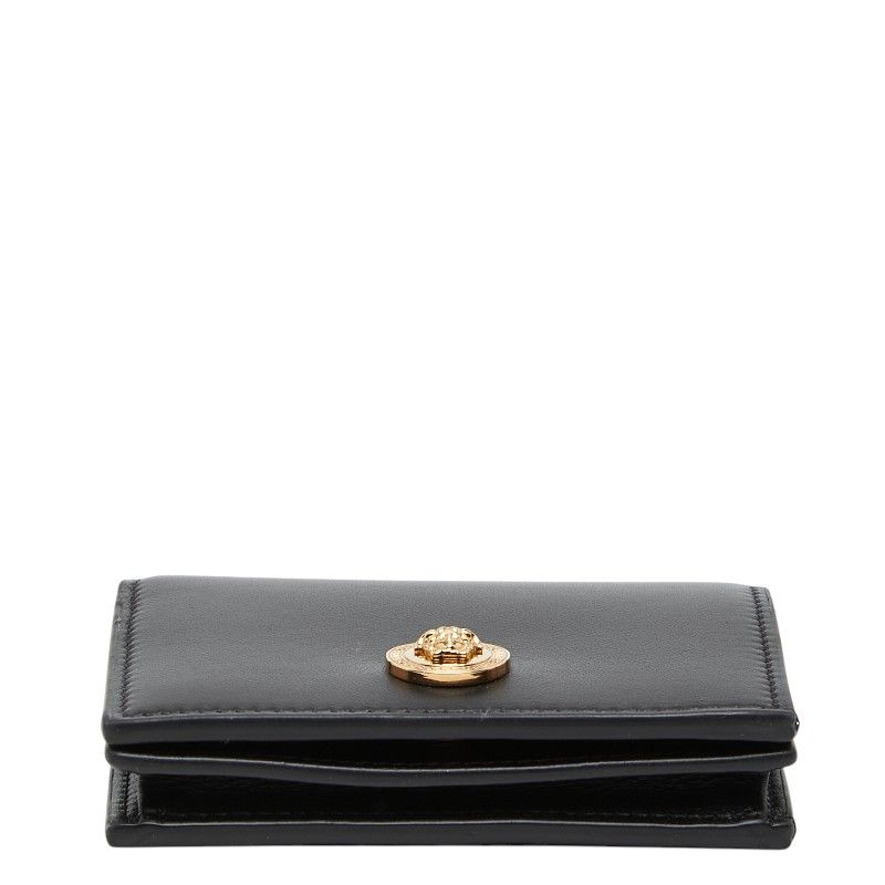 Versace Medusa Bifold Wallet Compact Black Leather — view 3