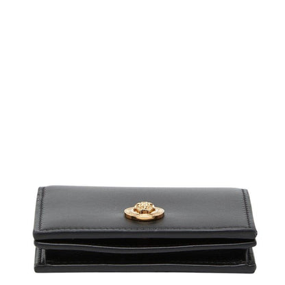 Versace Medusa Bifold Wallet Compact Black Leather — view 3