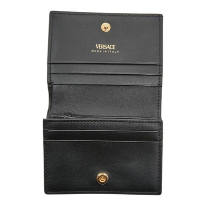 Versace Medusa Bifold Wallet Compact Black Leather — view 9