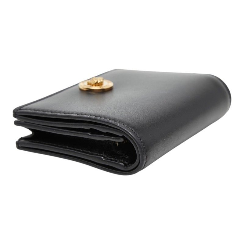 Versace Medusa Bifold Wallet Compact Black Leather — view 7