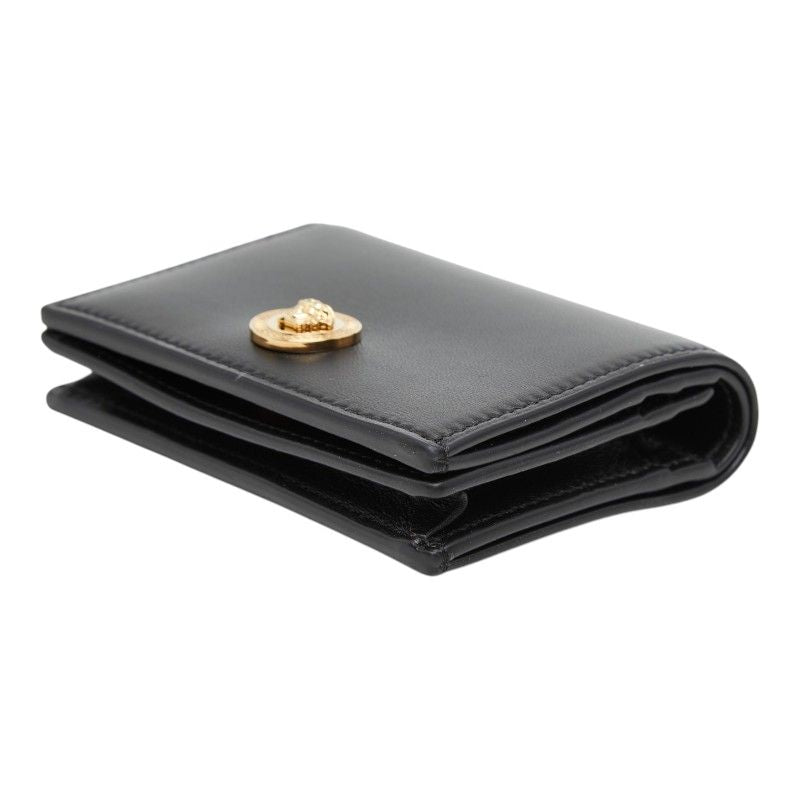 Versace Medusa Bifold Wallet Compact Black Leather — view 4
