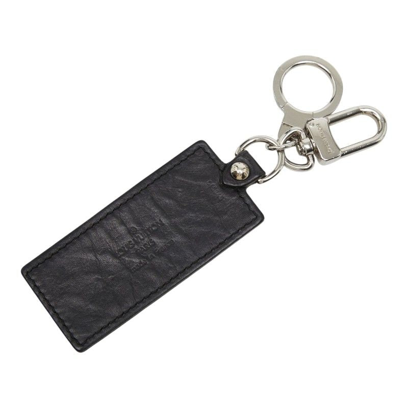Louis Vuitton Porte Cles Fortune Key Holder Key Ring Charm Black Leather — view 2