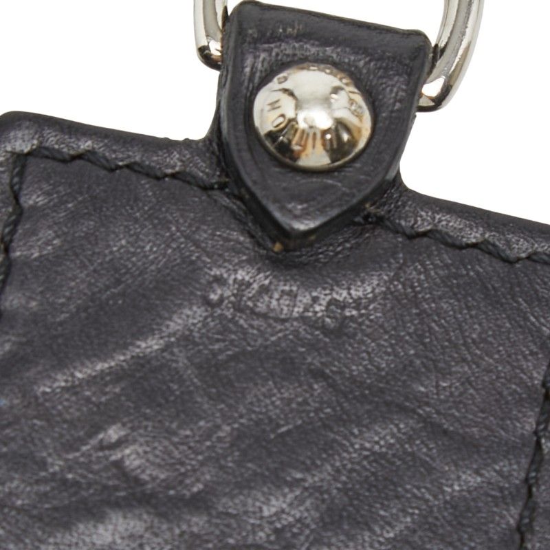 Louis Vuitton Porte Cles Fortune Key Holder Key Ring Charm Black Leather — view 3