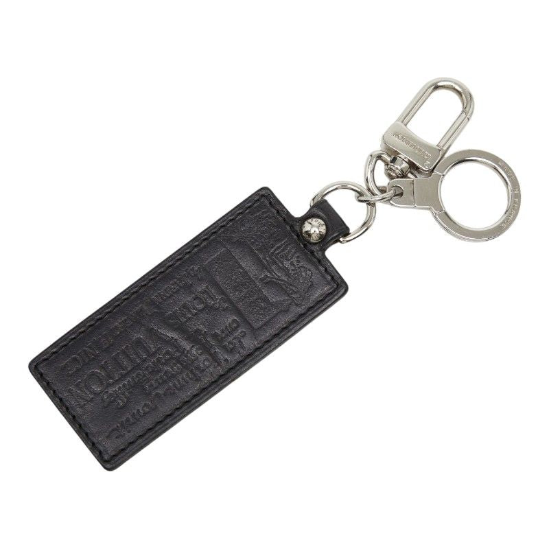 Louis Vuitton Porte Cles Fortune Key Holder Key Ring Charm Black Leather
