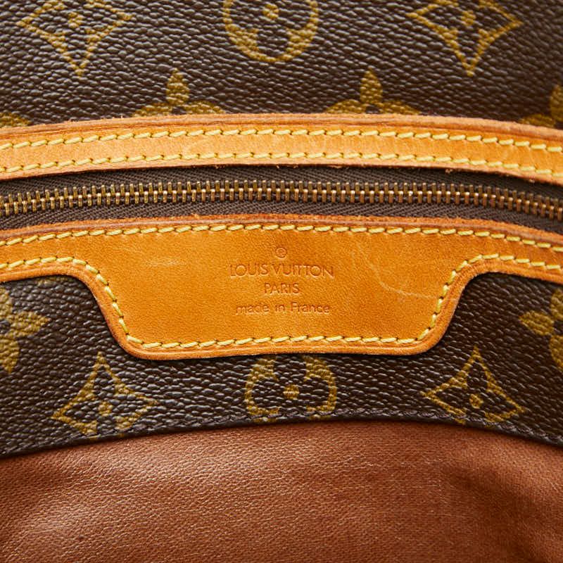 Louis Vuitton Monogram Sac Shopping Tote Shoulder Bag Brown Leather — view 9