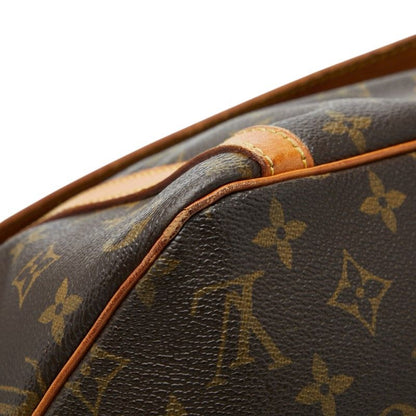 Louis Vuitton Monogram Sac Shopping Tote Shoulder Bag Brown Leather — view 7