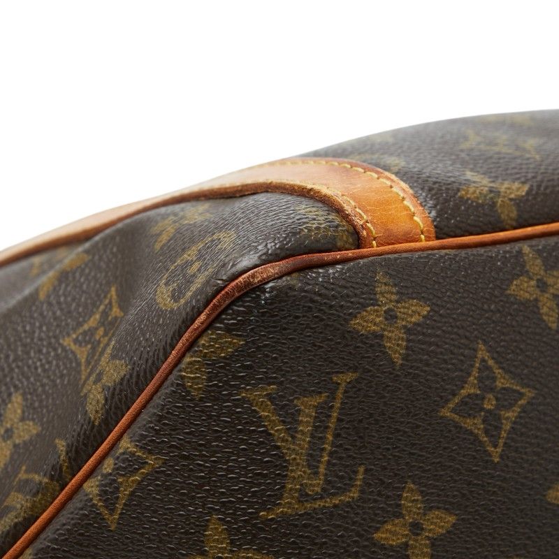 Louis Vuitton Monogram Sac Shopping Tote Shoulder Bag Brown Leather — view 5