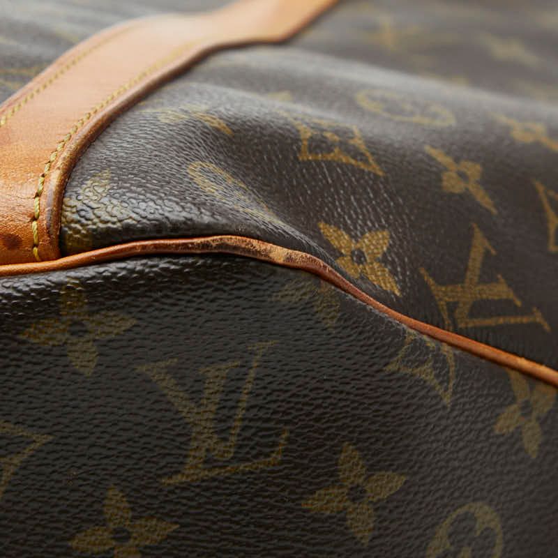 Louis Vuitton Monogram Sac Shopping Tote Shoulder Bag Brown Leather — view 4