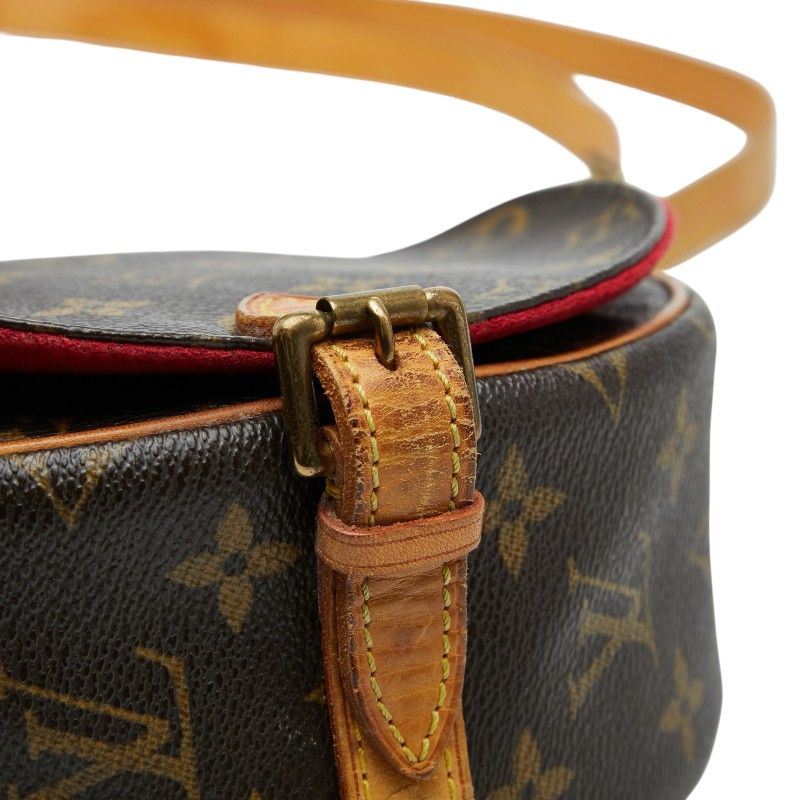 Louis Vuitton Monogram Tambourine Crossbody Shoulder Back Brown Leather — view 6