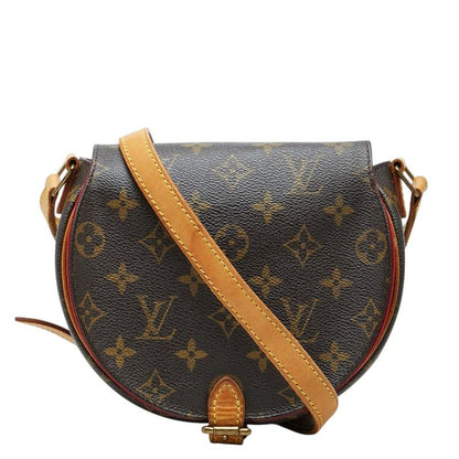 Louis Vuitton Monogram Tambourine Crossbody Shoulder Back Brown Leather