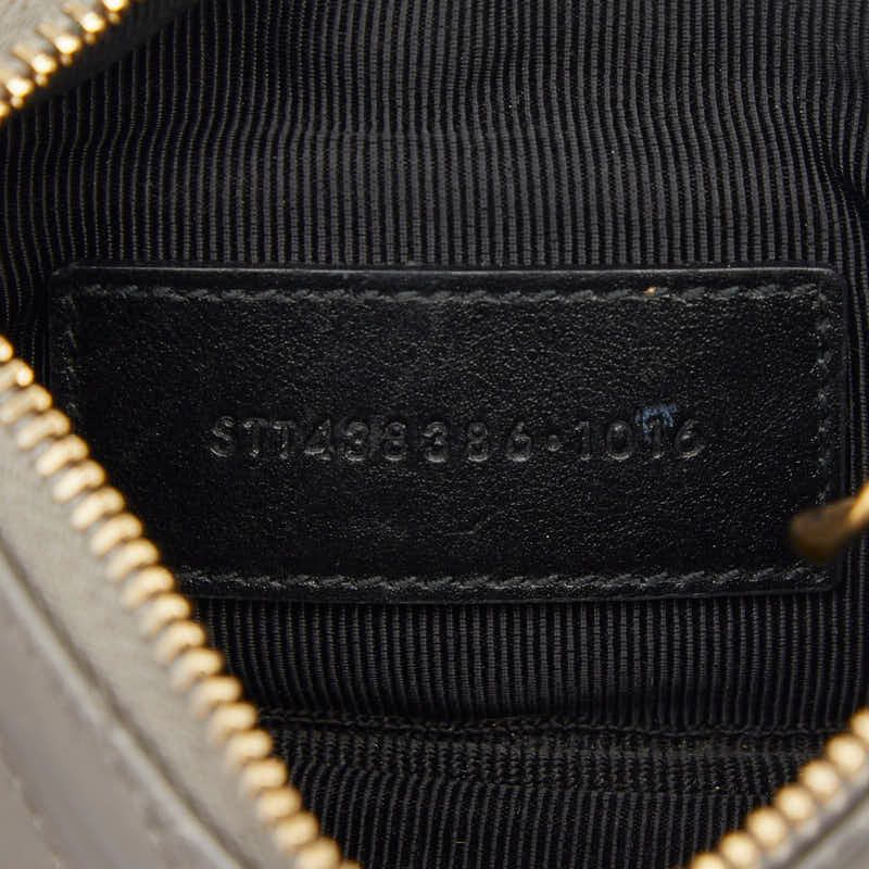 Saint Laurent Stitch Coin Case Gray Leather — view 8