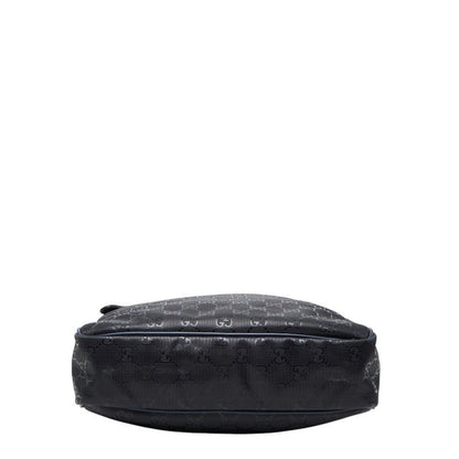 Gucci GG Supreme Crossbody Shoulder Bag Black Leather — view 3