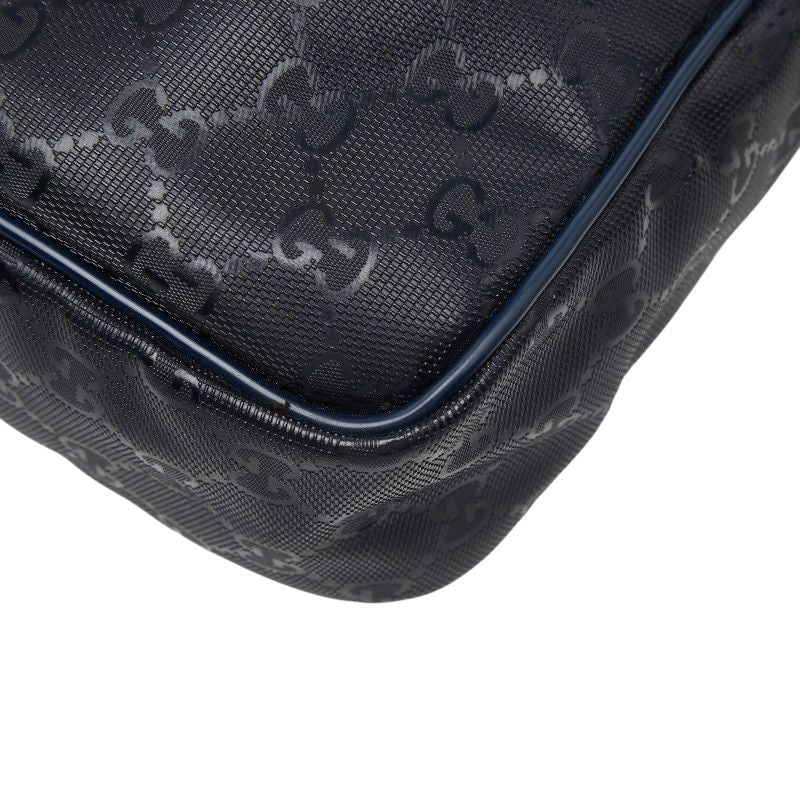 Gucci GG Supreme Crossbody Shoulder Bag Black Leather — view 4