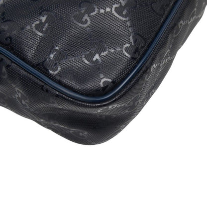 Gucci GG Supreme Crossbody Shoulder Bag Black Leather — view 7