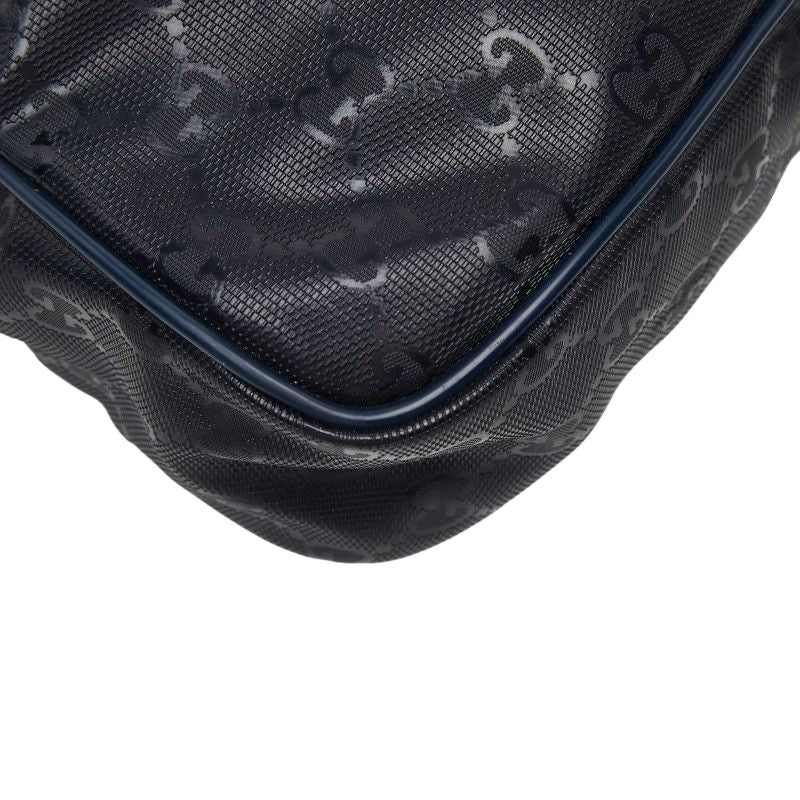 Gucci GG Supreme Crossbody Shoulder Bag Black Leather — view 5