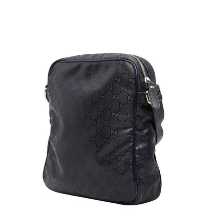 Gucci GG Supreme Crossbody Shoulder Bag Black Leather — view 2